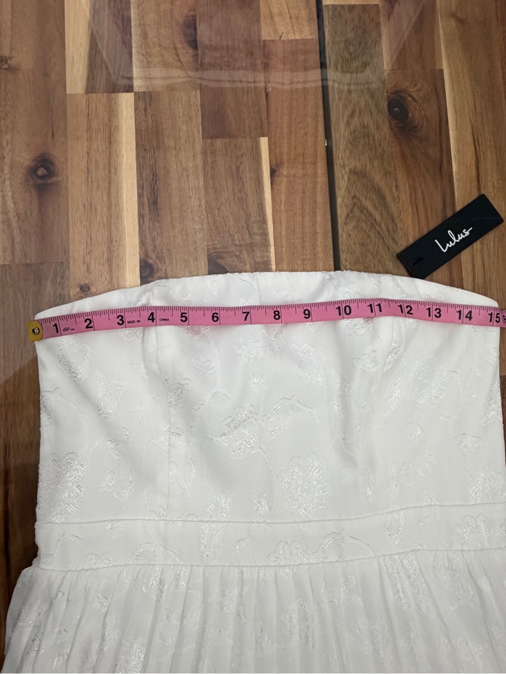 NWT Perfectly Stunning Ivory Jacquard Strapless Midi Dress Size Large White - Picture 8 of 13